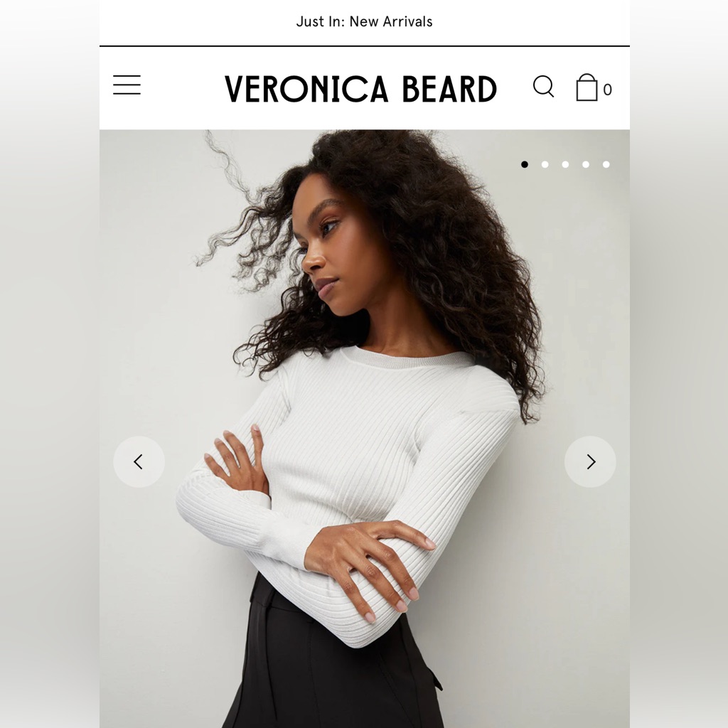 Nwt Veronica Beard Long Sleeve Off White Small